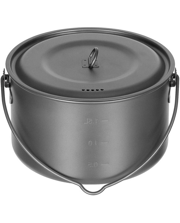 Pot, Titanium, large, with lid, ca. 1.95 l