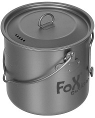 Pot, Titanium, small, with lid, folding handles, ca. 1.1 l