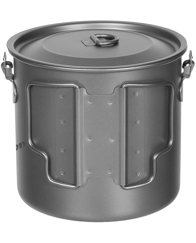 Pot, Titanium, small, with lid, folding handles, ca. 1.1 l