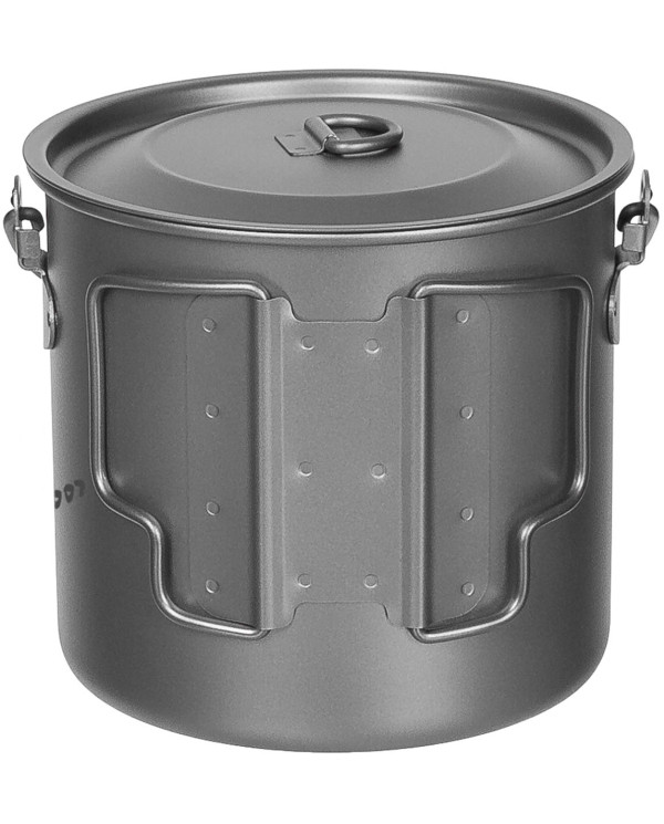 Pot, Titanium, small, with lid, folding handles, ca. 1.1 l