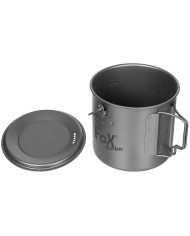 Pot, Titanium, small, with lid, folding handles, ca. 1.1 l