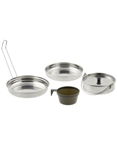 Mess Kit, Stainless Steel, 5-part