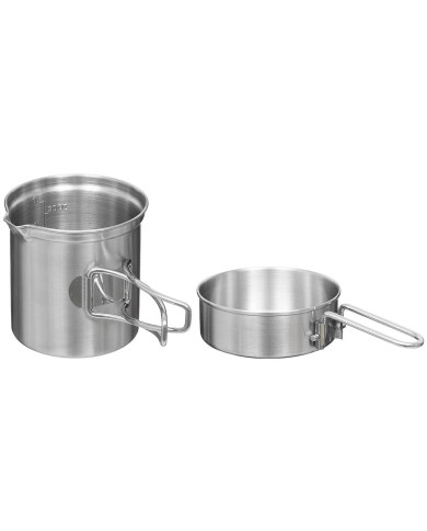 Mess Kit, Stainless Steel, pot, pan