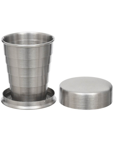 Drinking Cup, telescopic, Stainless Steel, 4 cl