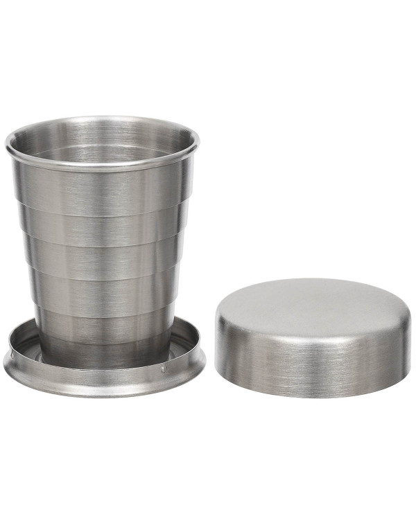 Drinking Cup, telescopic, Stainless Steel, 4 cl