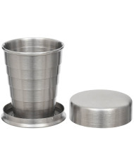 Drinking Cup, telescopic, Stainless Steel, 4 cl