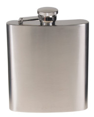 Hip Flask, Stainless Steel, chrome matt, 8 OZ, 225 ml