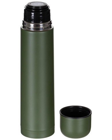 Vacuum Thermos Bottle, 1 l, OD green