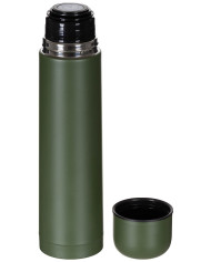 Vacuum Thermos Bottle, 1 l, OD green