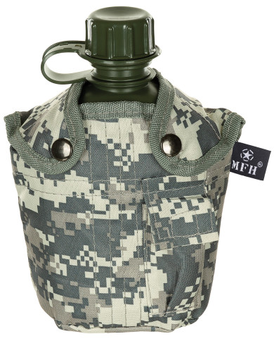 US Plastic Canteen, 1 l, cover, AT-digital