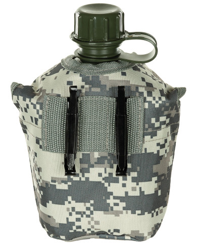 US Plastic Canteen, 1 l, cover, AT-digital