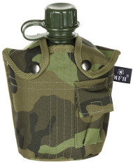 US Plastic Canteen, 1 l, cover, M 95 CZ camo