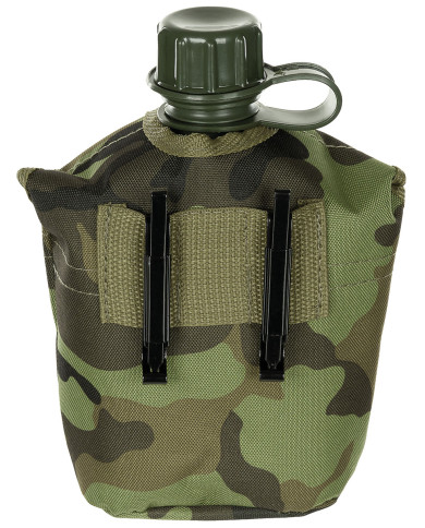 US Plastic Canteen, 1 l, cover, M 95 CZ camo