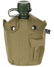 US Plastic Canteen, 1 l,  cover, coyote tan