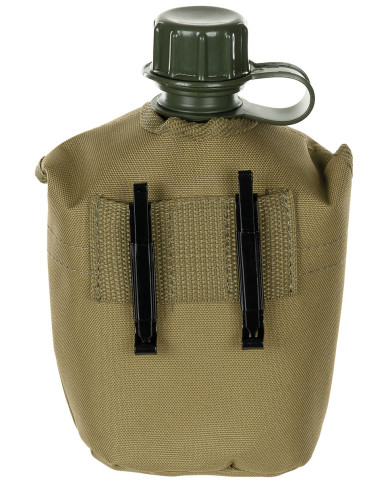 US Plastic Canteen, 1 l,  cover, coyote tan