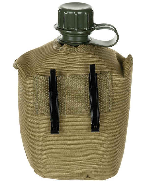US Plastic Canteen, 1 l,  cover, coyote tan