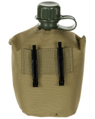 US Plastic Canteen, 1 l,  cover, coyote tan