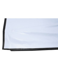 Tarpaulin, size: 6.2 x 3.2 m, edge reinforcement, used