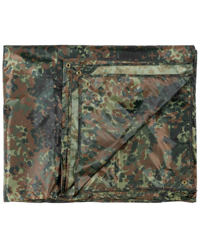 Tarpaulin, "Tarp", flecktarn, ca. 300 x 500 cm