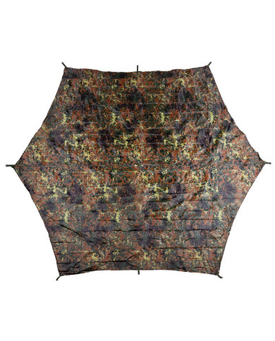 Tarpaulin, "Hexagon-Tarp",  flecktarn, ca. 340 x 310 cm