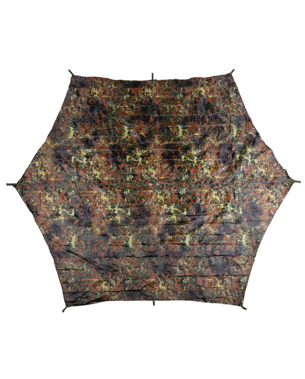Tarpaulin, "Hexagon-Tarp",  flecktarn, ca. 340 x 310 cm