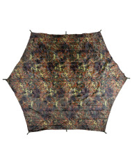 Tarpaulin, "Hexagon-Tarp",  flecktarn, ca. 340 x 310 cm