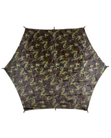 Tarpaulin, "Hexagon-Tarp",  M 95 CZ camo, ca. 340 x 310 cm