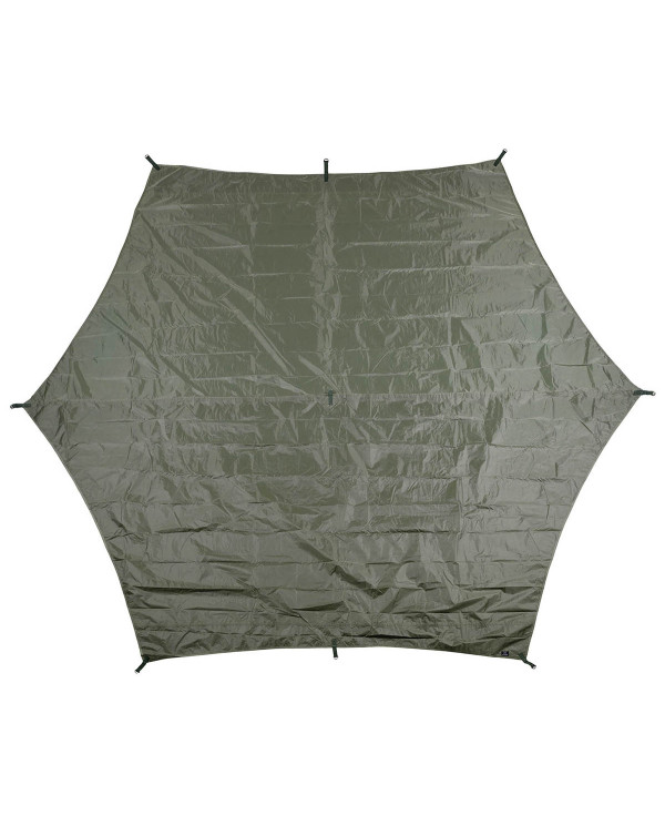 Tarpaulin, "Hexagon-Tarp",  OD green, ca. 340 x 310 cm