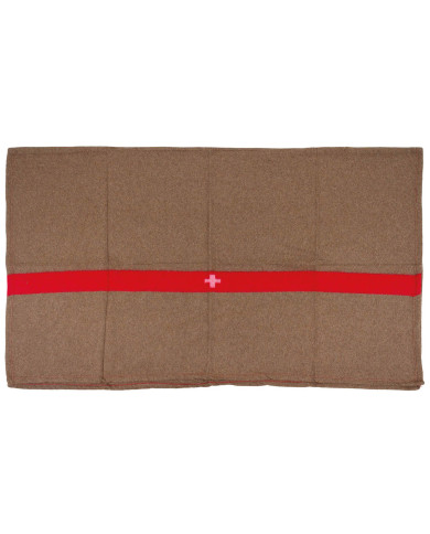 CH Wool Blanket, brown, ca. 200 x 150 cm