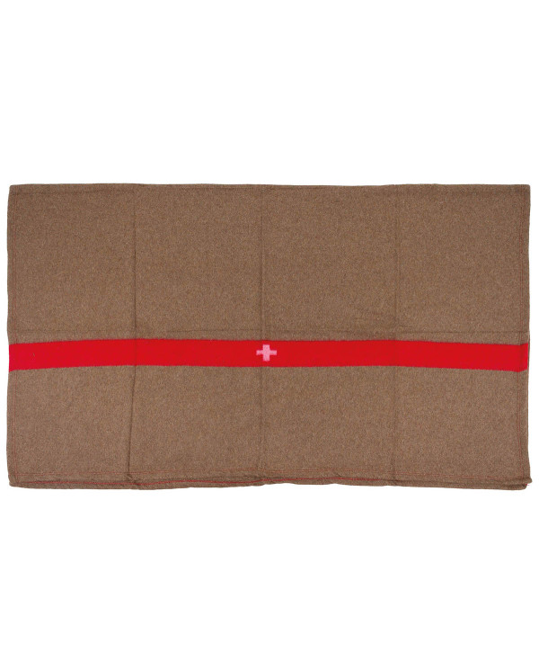 CH Wool Blanket, brown, ca. 200 x 150 cm