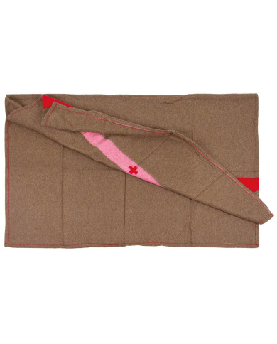 CH Wool Blanket, brown, ca. 200 x 150 cm