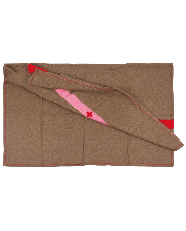 CH Wool Blanket, brown, ca. 200 x 150 cm