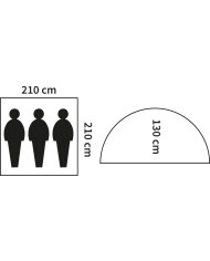 Tent, "Monodom", 3 persons, woodland