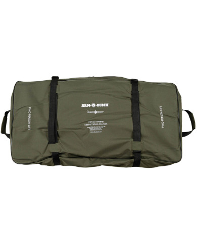 Cot, Disc-O-Bed, "Arm-O-Bunk", with side pouch, OD green