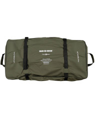 Cot, Disc-O-Bed, "Arm-O-Bunk", with side pouch, OD green