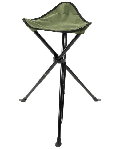 Folding Stool, telescopic tripod, OD green
