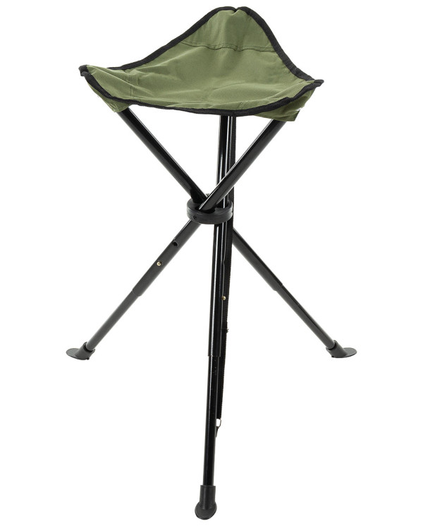 Folding Stool, telescopic tripod, OD green