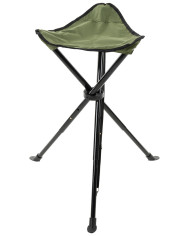 Folding Stool, telescopic tripod, OD green