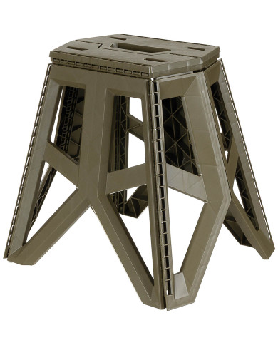 Camping Stool, foldable, height ca. 40 cm, OD green