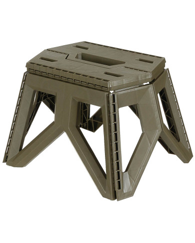 Camping Stool, foldable, height ca. 24 cm, OD green