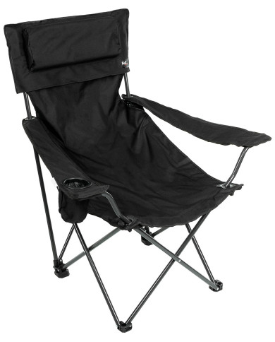 Folding Chair, "Deluxe", black, back- and armrest