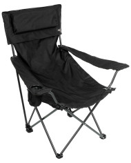 Folding Chair, "Deluxe", black, back- and armrest
