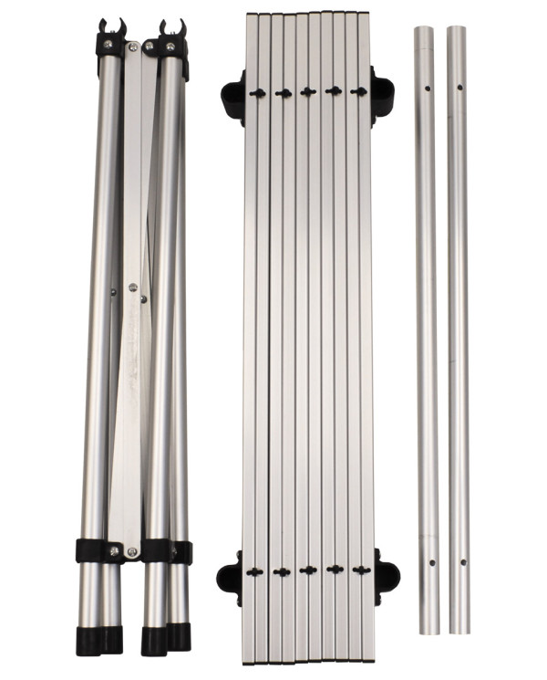 Camping Roll Up Table, Aluminium,  foldable frame