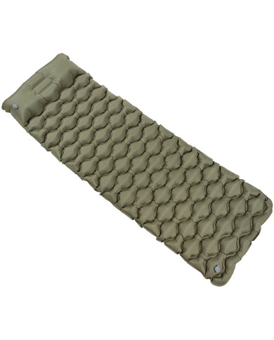 Sleeping Pad, inflatable,  with headrest, OD green