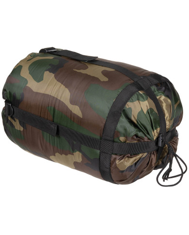 Mummy Sleeping Bag, woodland, 2-layer filling