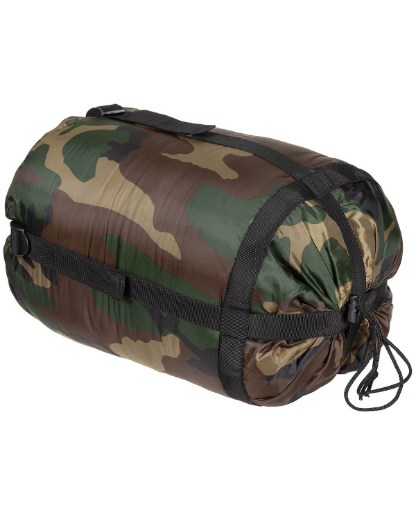 Mummy Sleeping Bag, woodland, 2-layer filling