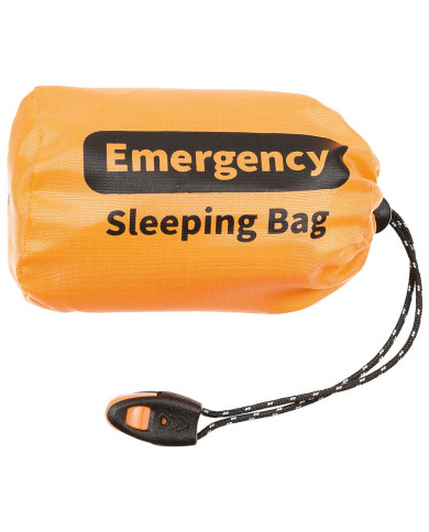 Emergency Sleeping Bag, orange, one side aluminium-coated