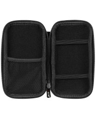 Case, Hardshell, small, with hook-and-loop straps, black