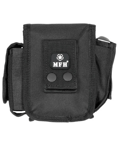Belt Pouch with 3 compartments,  black