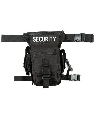Hip Bag, "Security", black, leg- and belt fixation